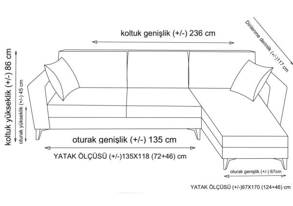 Crystal (2+D) Reclining Corner Sofa Set