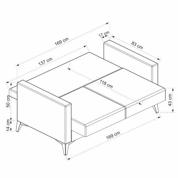 Crystal 2 Seater Sofa