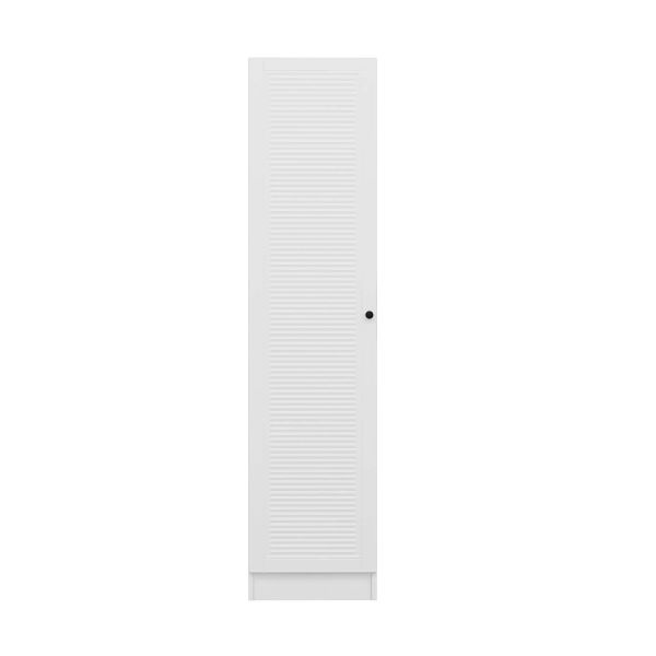 Minar Kale 1 Door Wardrobe White - White Shutter