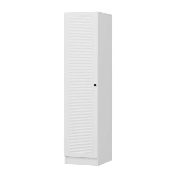 Minar Kale 1 Door Wardrobe White - White Shutter