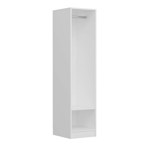 Minar Kale 1 Door Wardrobe White - White Shutter