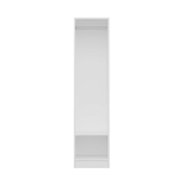 Minar Kale 1 Door Wardrobe White - White Shutter