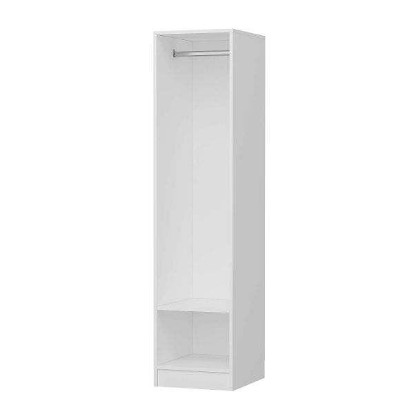 Minar Kale 1 Door Wardrobe White - White Shutter