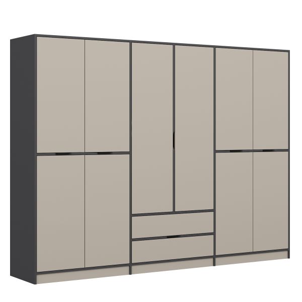 Elina 6 Door Cabinet - Anthracite/Sandstone