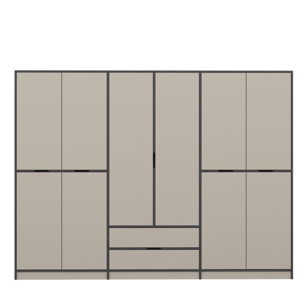 Elina 6 Door Cabinet - Anthracite/Sandstone