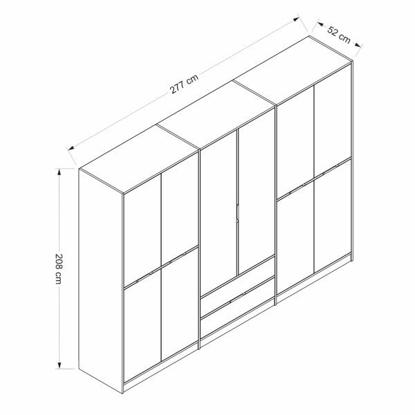 Elina 6 Door Cabinet - Anthracite/Sandstone