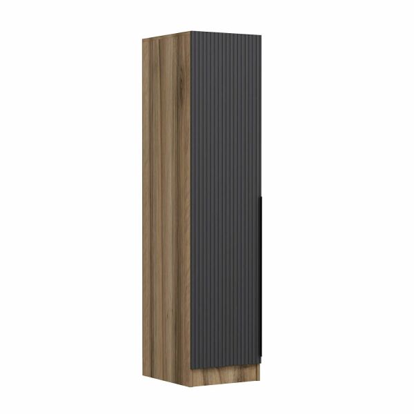 Minar Kale 1 Door Cabinet Dore - Anthracite Striped Mebrane