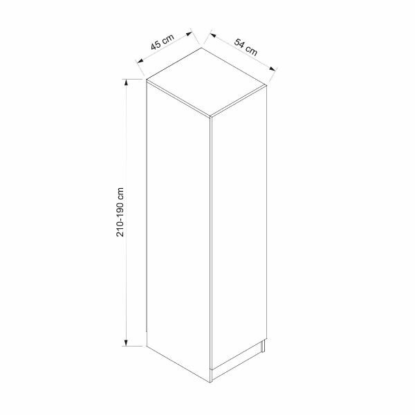 Minar Kale 1 Kapaklı Dolap Dore - Eskitme Beyaz