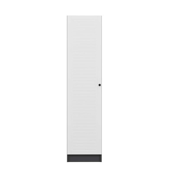 Minar Kale 1 Door Shelf Cabinet Anthracite - White Shutter