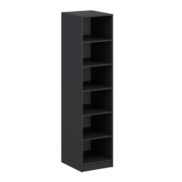 Minar Kale 1 Door Shelf Cabinet Anthracite - White Shutter