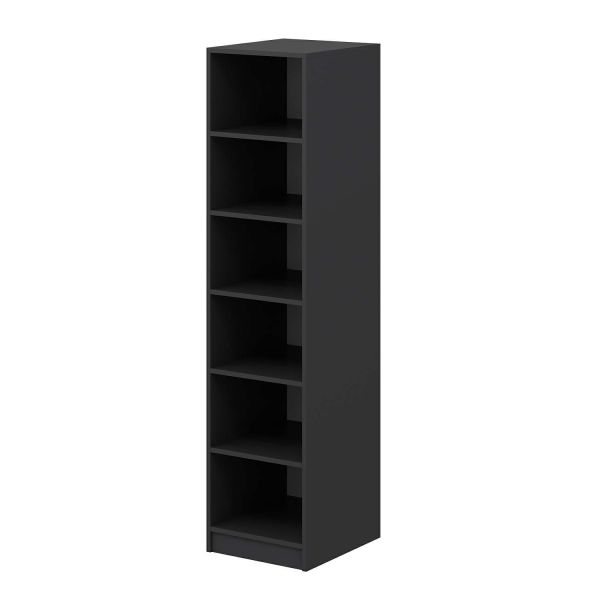 Minar Kale 1 Door Shelf Cabinet Anthracite - White Shutter