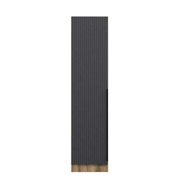 Minar Kale 1 Door Shelf Cabinet Dore - Anthracite Striped Mebrane