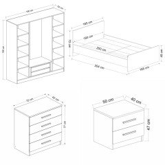 Kale Bedroom Set 62 White Membrane