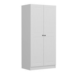 Castle Membrane 190 cm 2 Door Cupboard - White