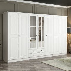 Castle 190 Cm 7 Membrane Lid Q2 Crown Cabinet - White