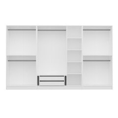 Castle 190 Cm 7 Membrane Lid Q2 Crown Cabinet - White