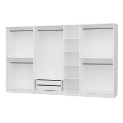 Castle 190 Cm 7 Membrane Lid Q2 Crown Cabinet - White