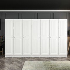 Castle 190 Cm 7 Membrane Lid Q4 Wardrobe - White