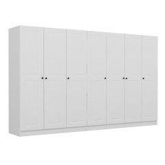 Castle 190 Cm 7 Membrane Lid Q4 Wardrobe - White