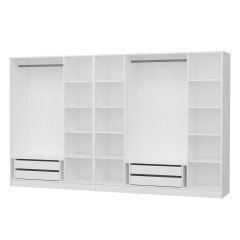 Castle 190 Cm 7 Membrane Lid Q4 Wardrobe - White