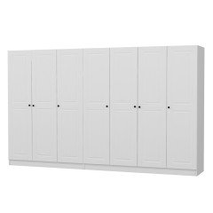 Castle 190 Cm 7 Membrane Lid Q4 Wardrobe - White