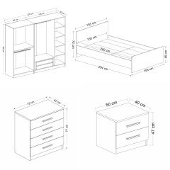 Kale Bedroom Set 115 White