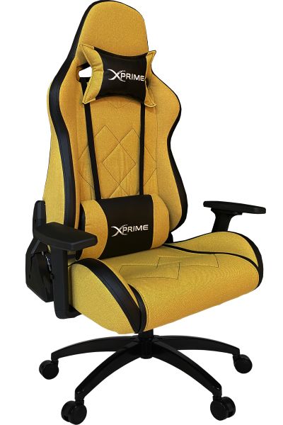 XPrime Titan Fabric Gaming Chair Yellow