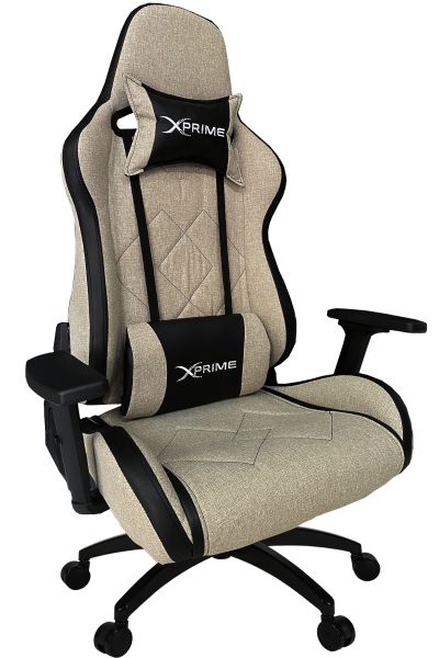 XPrime Titan Fabric Gaming Chair Ecru