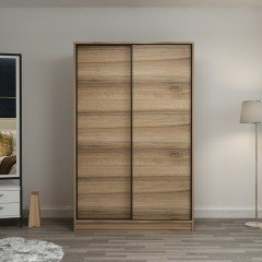 Mina Fortress 2 Lid Sliding Wardrobe 120 Cm - Dora