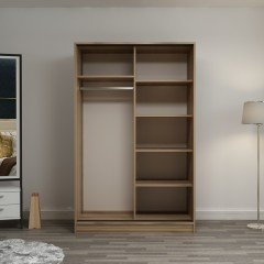 Mina Fortress 2 Lid Sliding Wardrobe 120 Cm - Dora