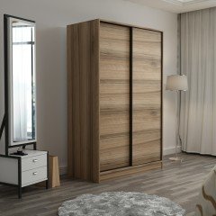 Mina Fortress 2 Lid Sliding Wardrobe 120 Cm - Dora