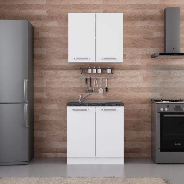 Mina is 80 cm Kitchen Cabinet White 80-B1