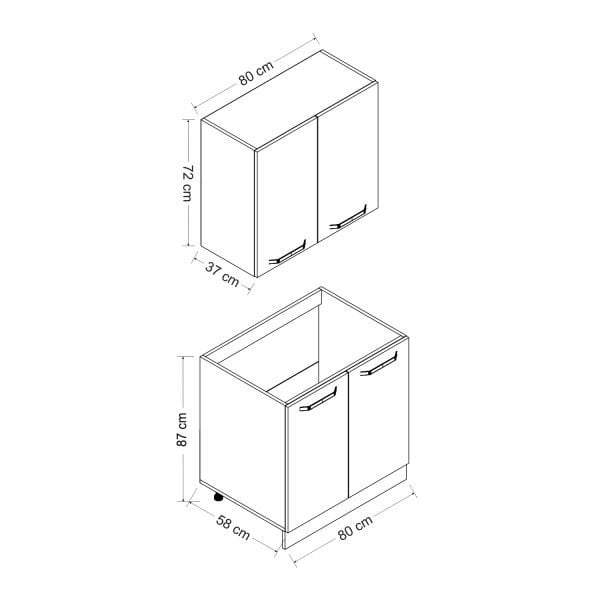 Minar 80 Cm Mutfak Dolabı Beyaz 80-B1