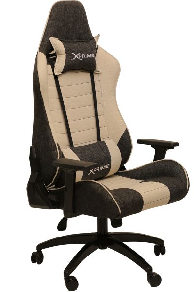 XPrime Omega Fabric Gaming Chair Cream