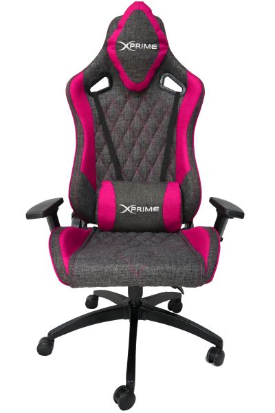 XPrime Team Fabric Gaming Chair Pink