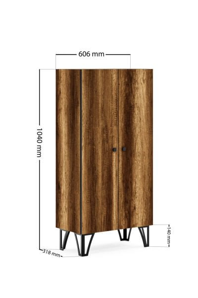 Ceramical Dls3 Çok Amaçlı Dolap, Mutfak Dolabı - Ceviz