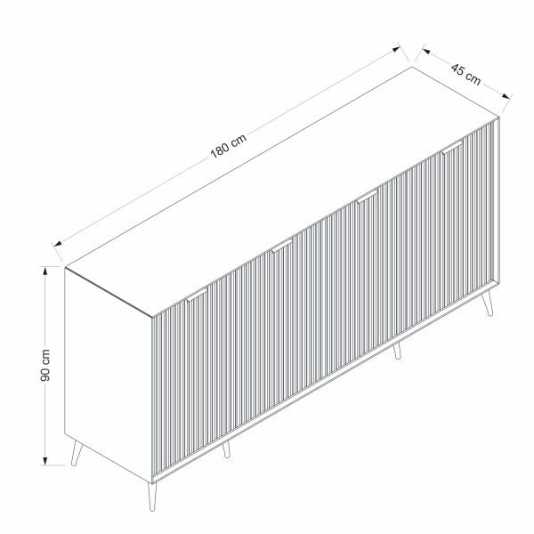 Kale Luxe Konsol 180cm - Kumtaşı