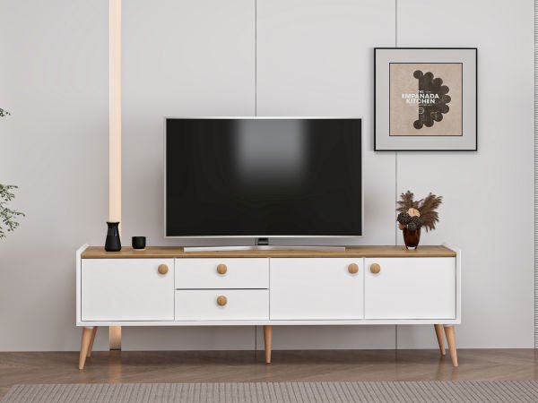 Mitra TV Unit - White/Artisan