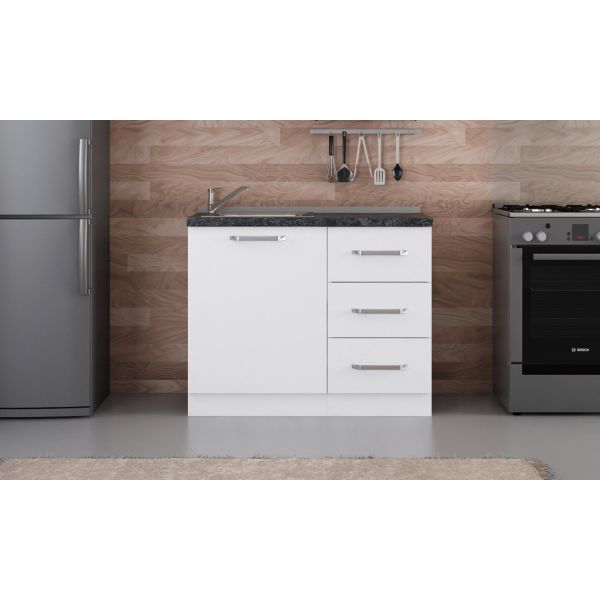 Minar 105 cm Kitchen Cabinet White 105-B1-Sub Module