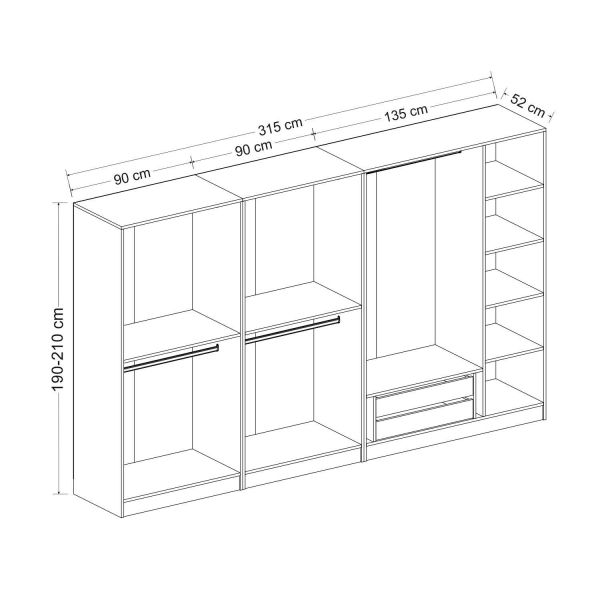 Kale 7 Smoke Glass Lid 2C Cabinet Dore Smoke Glass