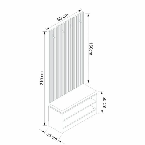 Minar Kale Dekor Panel Ayakkabılık Minderli Byz Mebran Panjur Byz