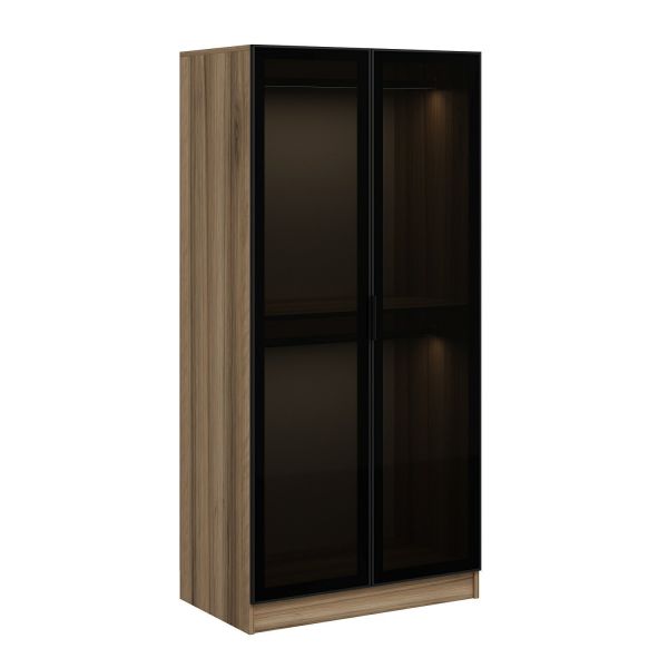 Kale 2 Smoke Glass Door Cabinet Dore Smoke Glass