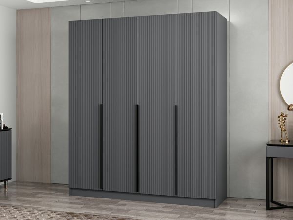 Kale Plus 4 Mebrane Covered 2C Cabinet Anthracite Mebrane