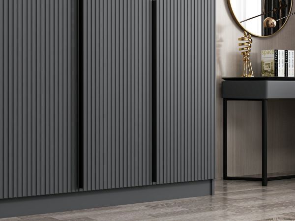 Kale Plus 4 Mebrane Covered 2C Cabinet Anthracite Mebrane