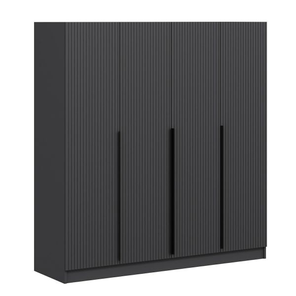 Kale Plus 4 Mebrane Covered 2C Cabinet Anthracite Mebrane