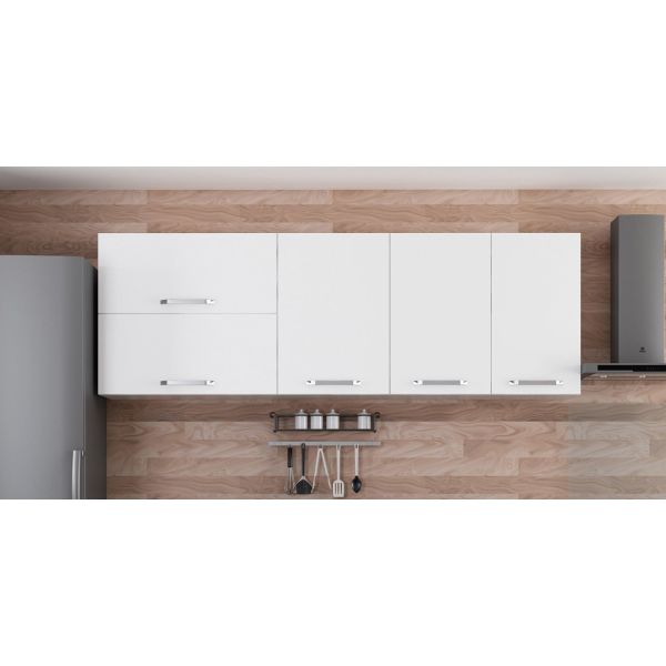 Minar 215 Cm 215-B1-top Modular Kitchen Cabinet White