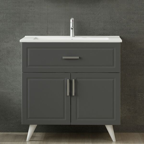 Minar Bathroom Cabinet Bottom 100Cm Ay2K1Ç+Etj White