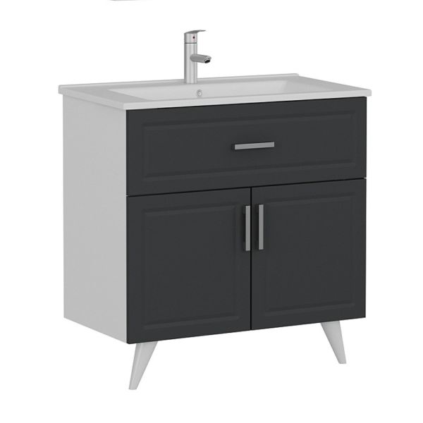 Minar Bathroom Cabinet Bottom 100Cm Ay2K1Ç+Etj White