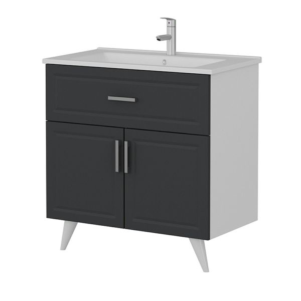 Minar Bathroom Cabinet Bottom 100Cm Ay2K1Ç+Etj White