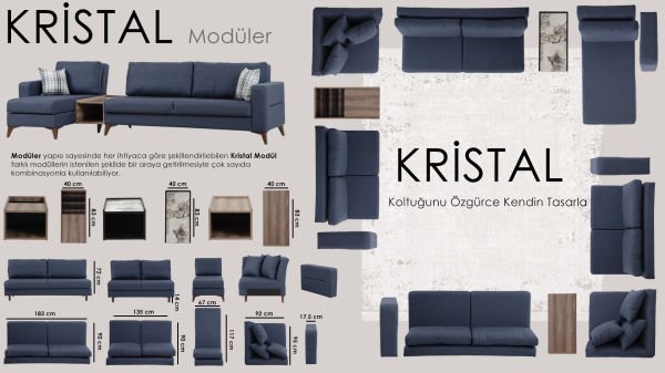 Crystal Combination Module - Anthracite